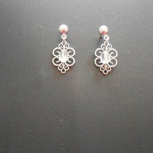 handcrafted aquamarine sterling silver earrings